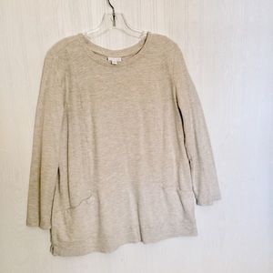 J. Jill sweater Cream/tan heather long sleeve